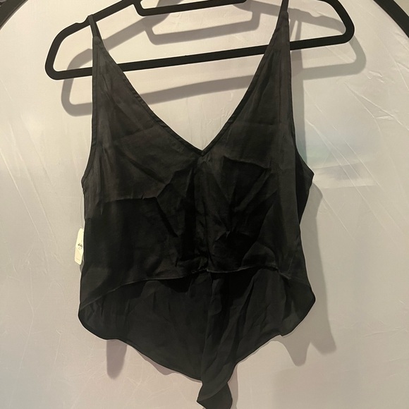 Free People Black Asymmetrical Buttoned Camisole - Picture 5 of 5